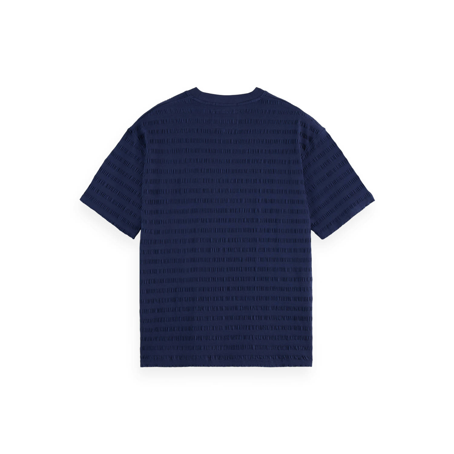 Scotch & Soda T-shirt met ingebreid patroon donkerblauw
