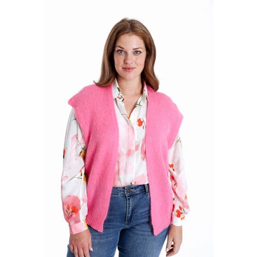 Paprika gebreid vest roze afbeelding