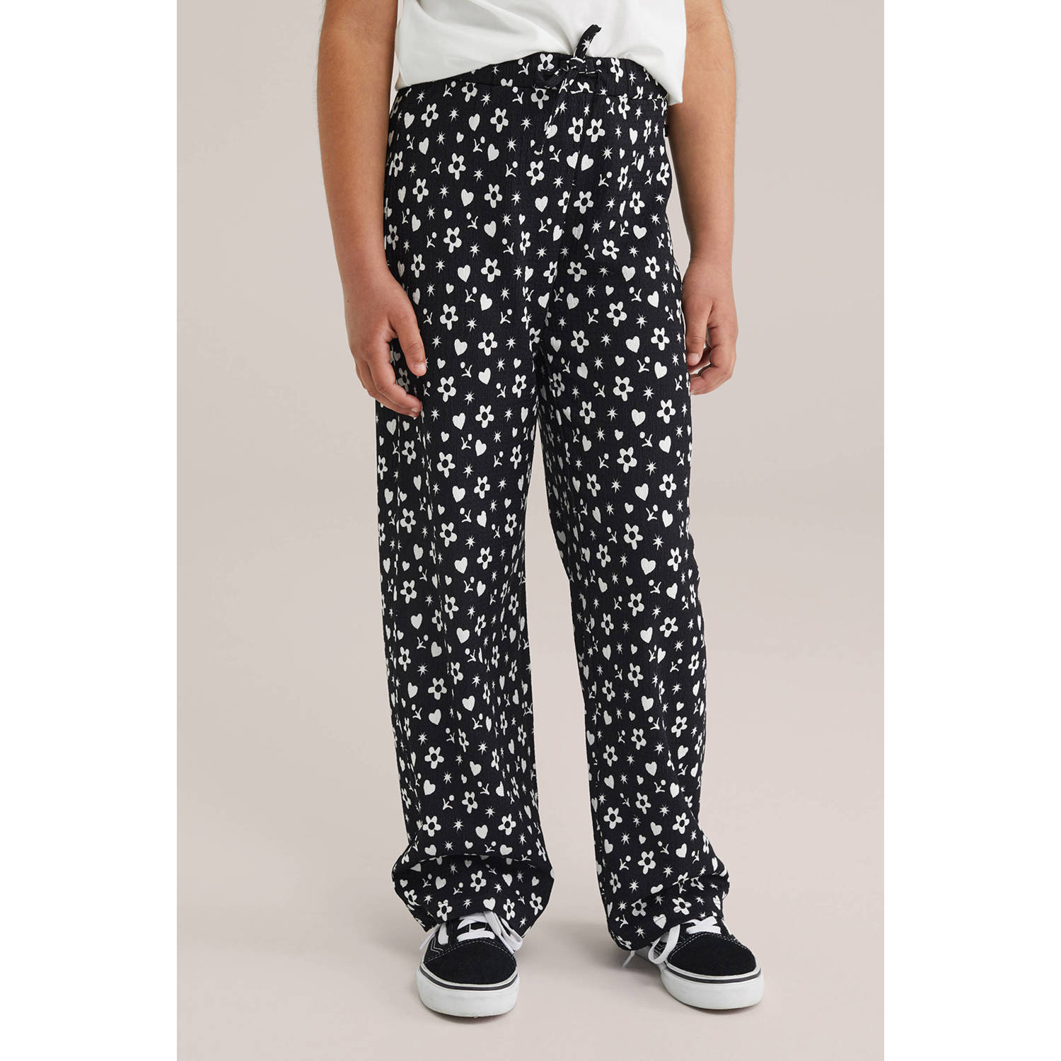 WE Fashion straight casual broek zwart