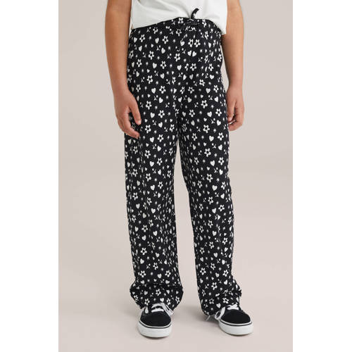 WE Fashion straight casual broek zwart afbeelding