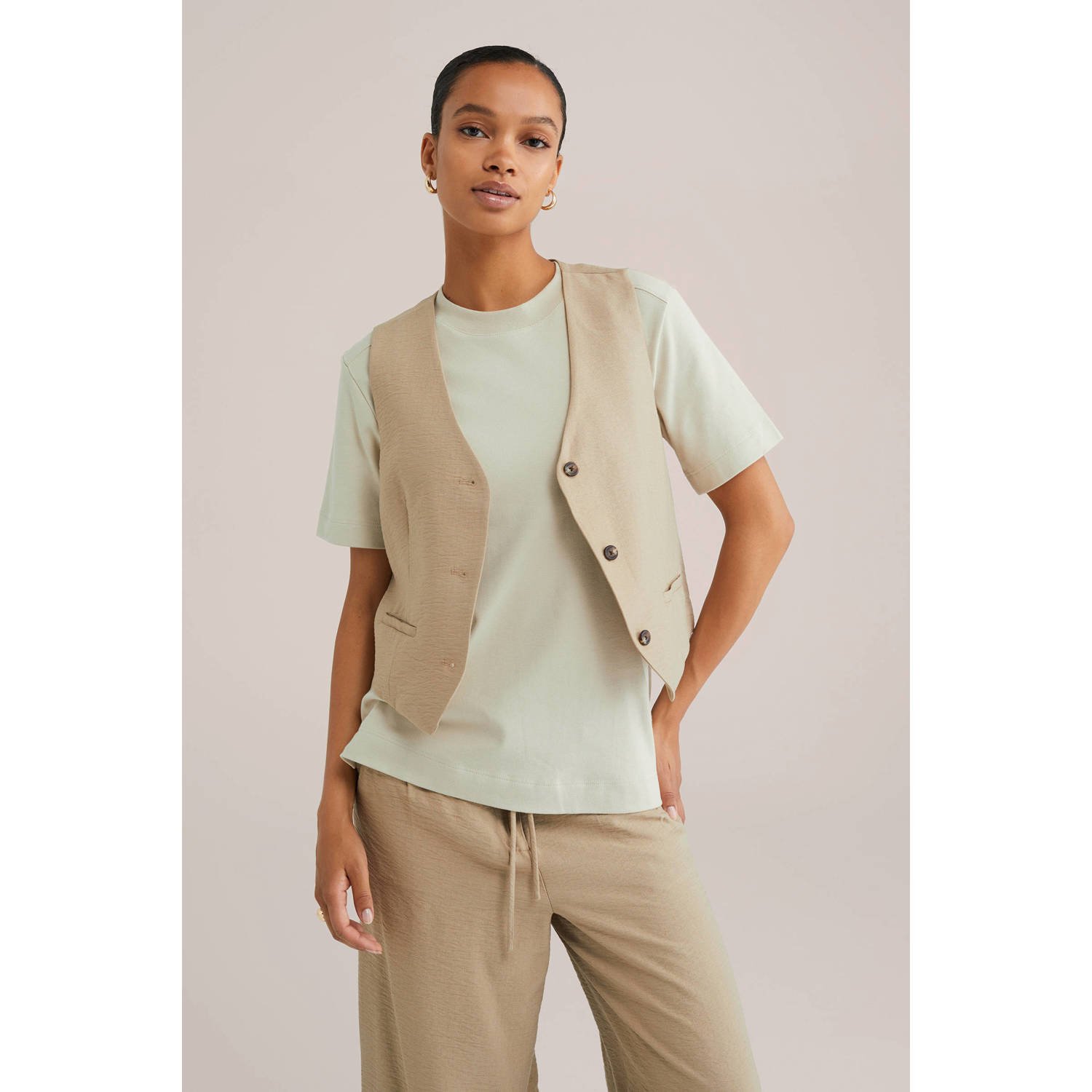 WE Fashion gilet beige