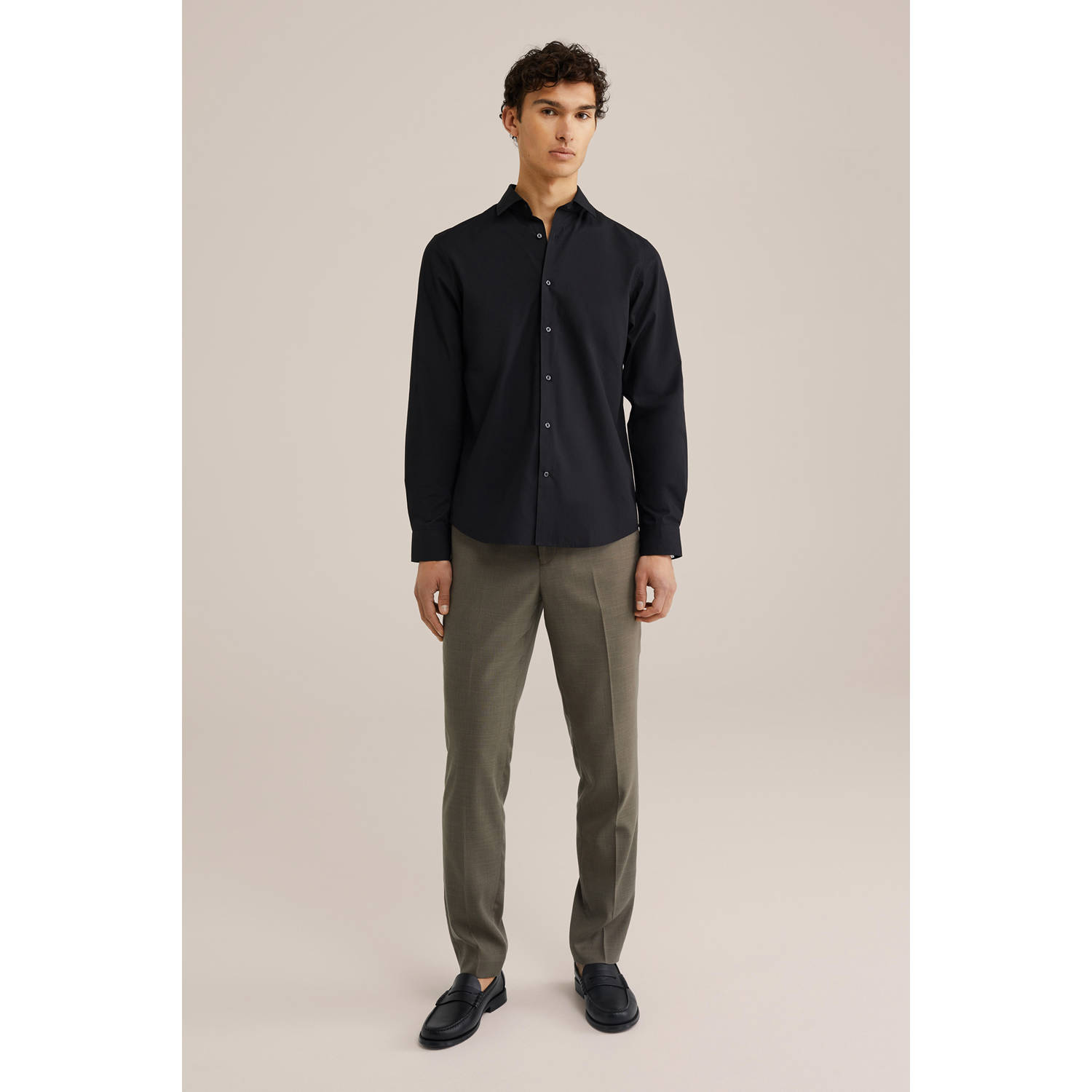 WE Fashion zakelijk overhemd zwart