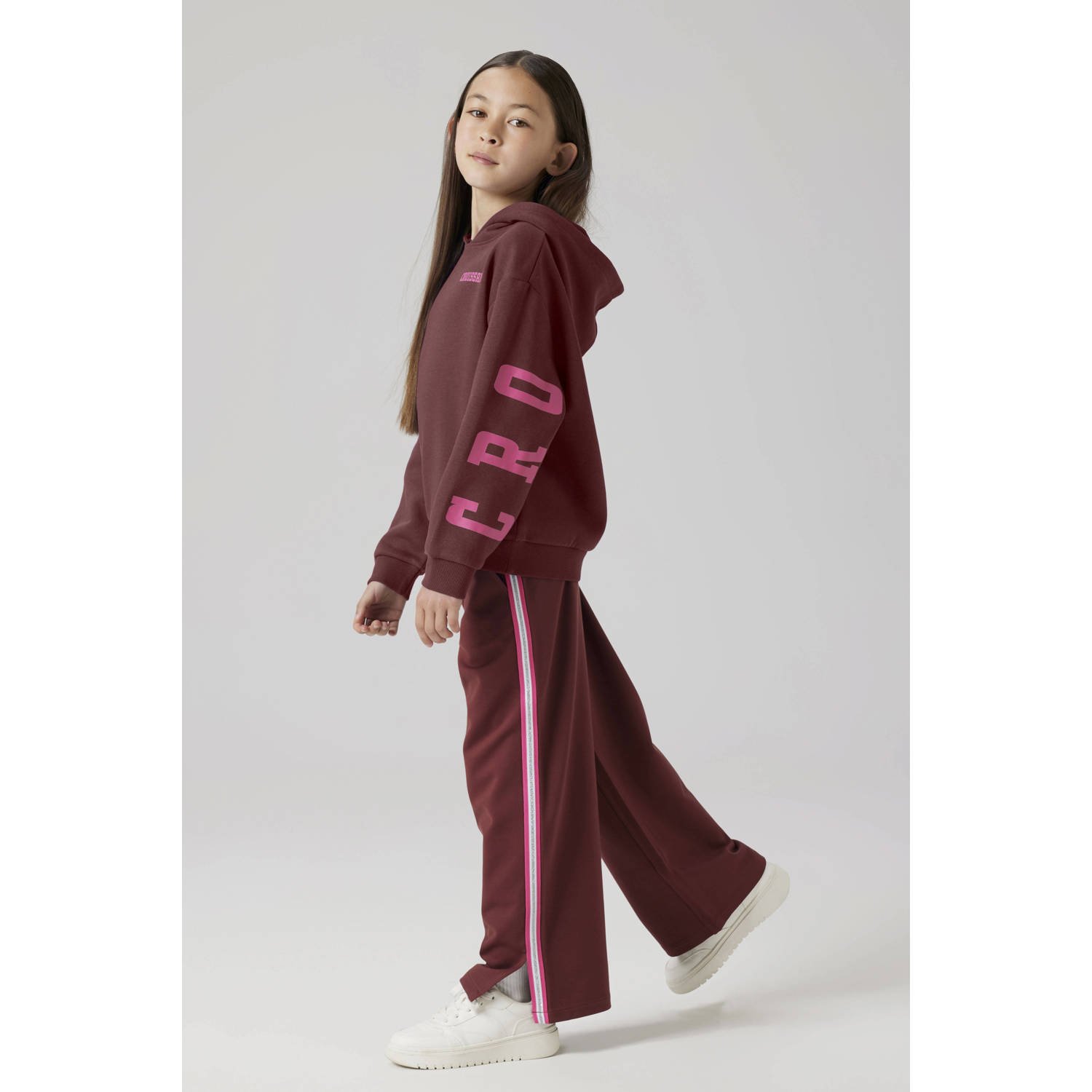 NAME IT KIDS casual broek donkerbruin