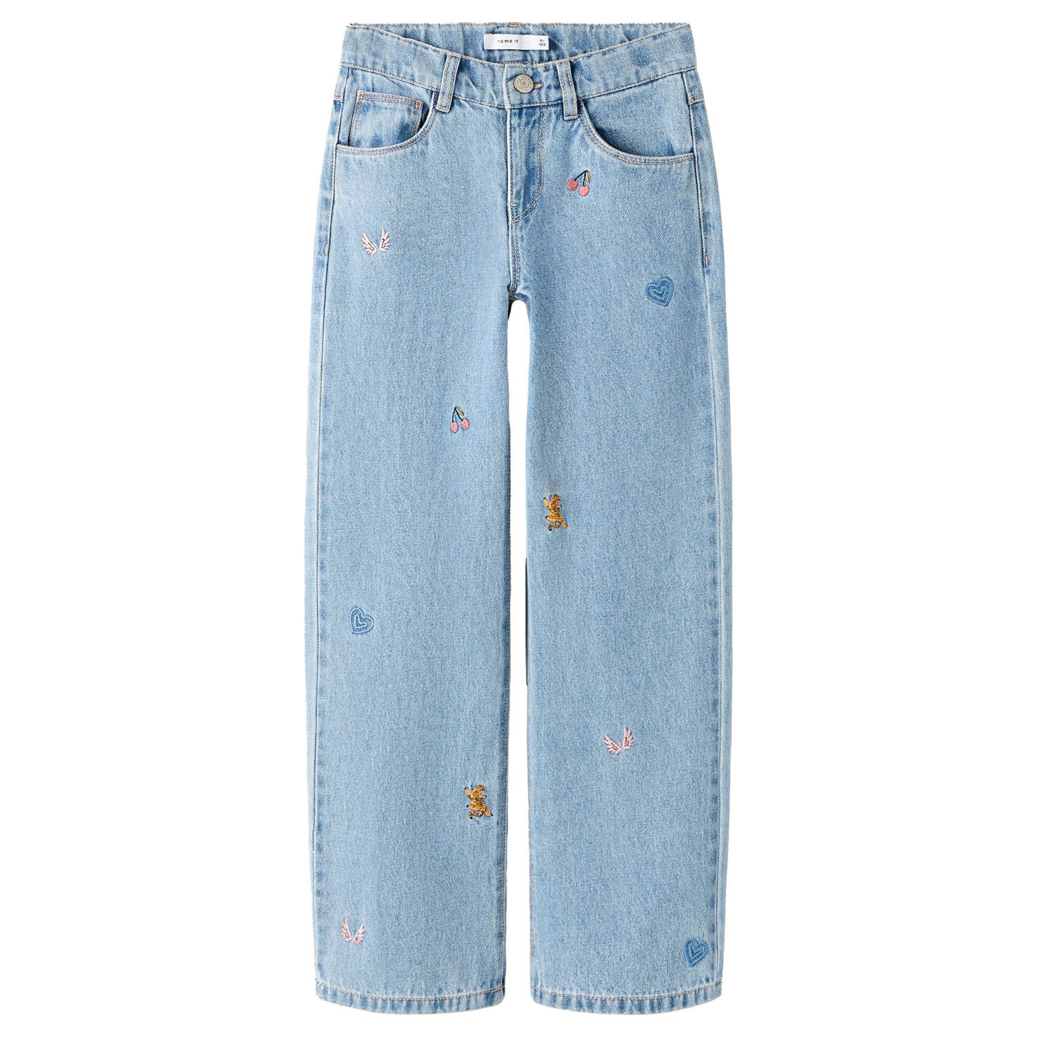 NAME IT KIDS wide leg jeans light blue denim