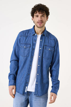 regular casual overhemd blauw
