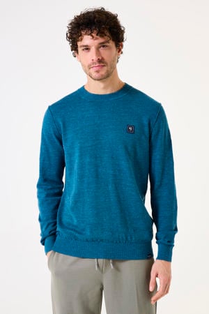 trui fijn gebreid blauw