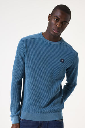 gebreide trui blauw