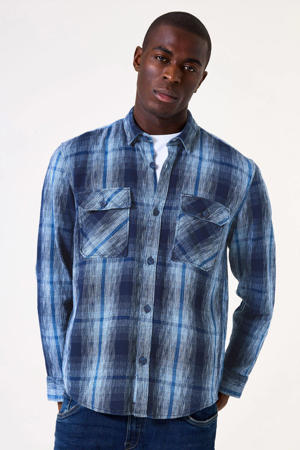 relaxed casual overhemd blauw