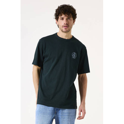 Garcia T-shirt met backprint donkergroen afbeelding