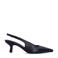 Sacha leren slingback pumps zwart