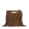 Manfield suede crossbody tas met franjes bruin