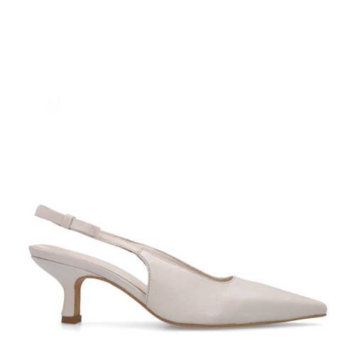 Sacha leren slingback pumps ecru afbeelding