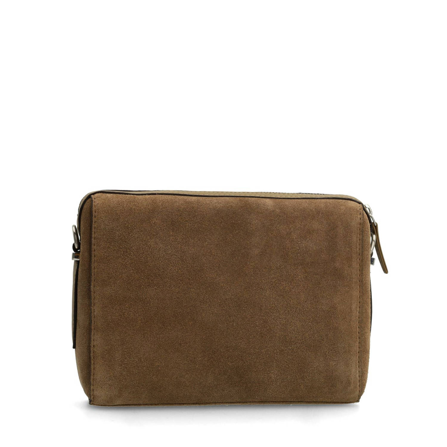 Manfield suede crossbody tas taupe