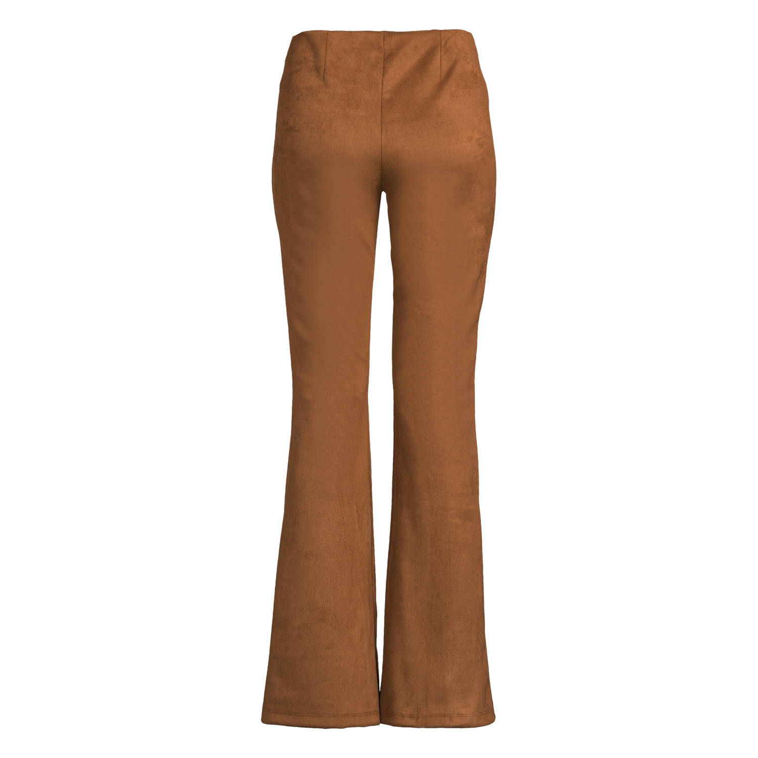 Ruby suedine flare broek bruin