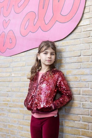 jasje pailletten rood Queen Of Hearts