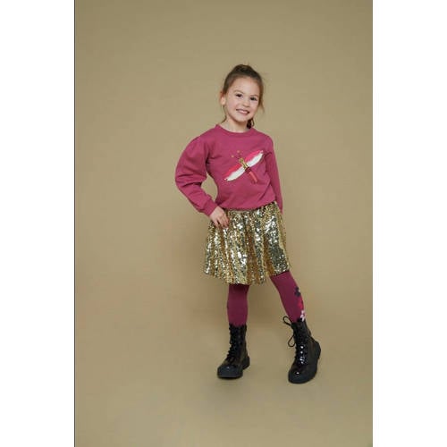 Jubel midi rok met pailletten goud afbeelding