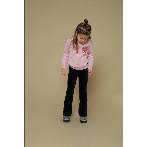 Jubel fluwelen flared legging antraciet afbeelding