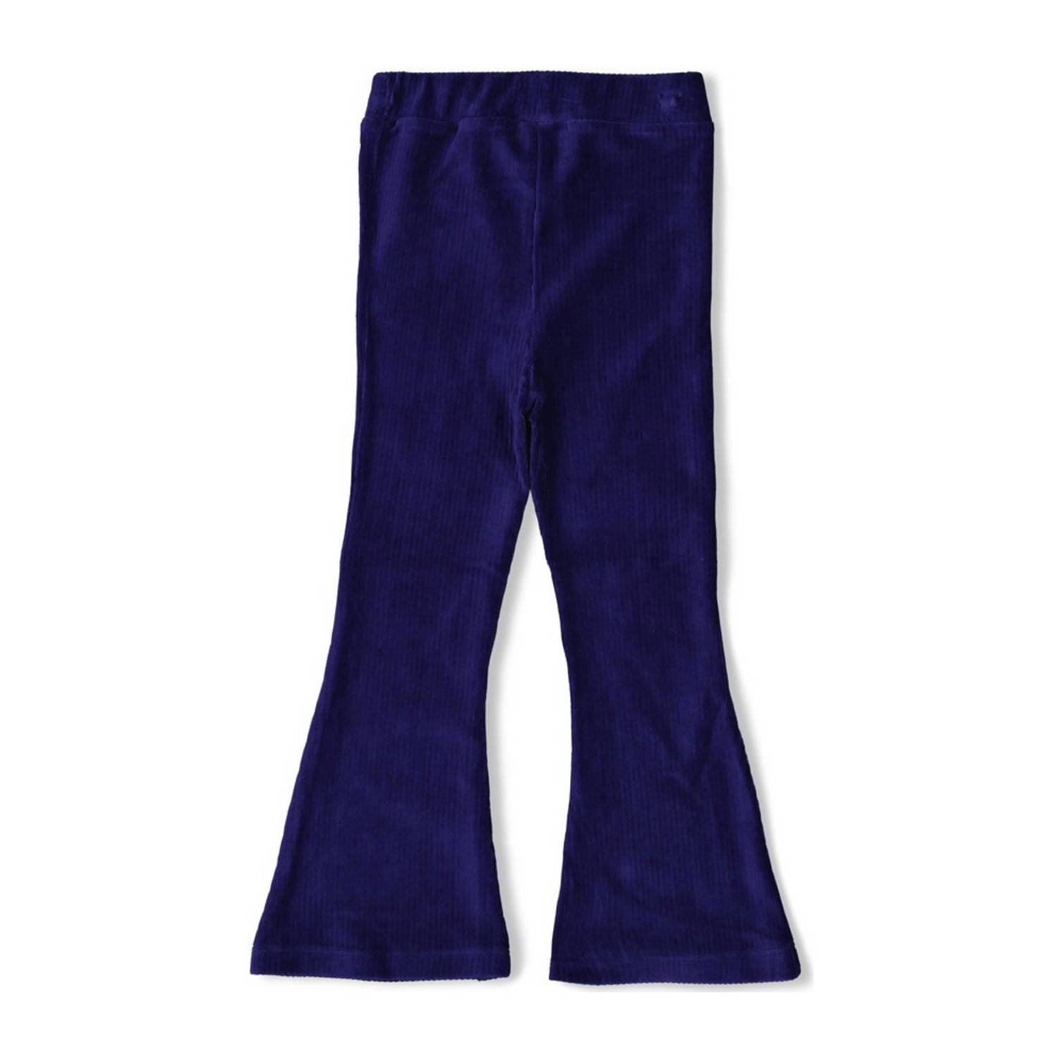 Jubel fluwelen flared broek donkerblauw