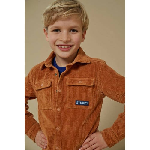 Sturdy corduroy overshirt bruin afbeelding