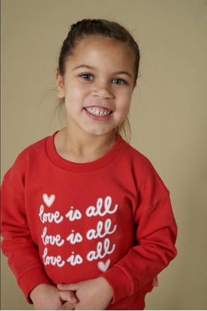 sweater rood/wit Queen Of Hearts