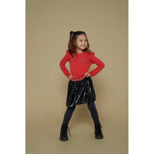 Jubel pailletten rok antraciet Queen Of Hearts afbeelding