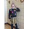 Jubel gebloemde sweater antraciet met pailletten