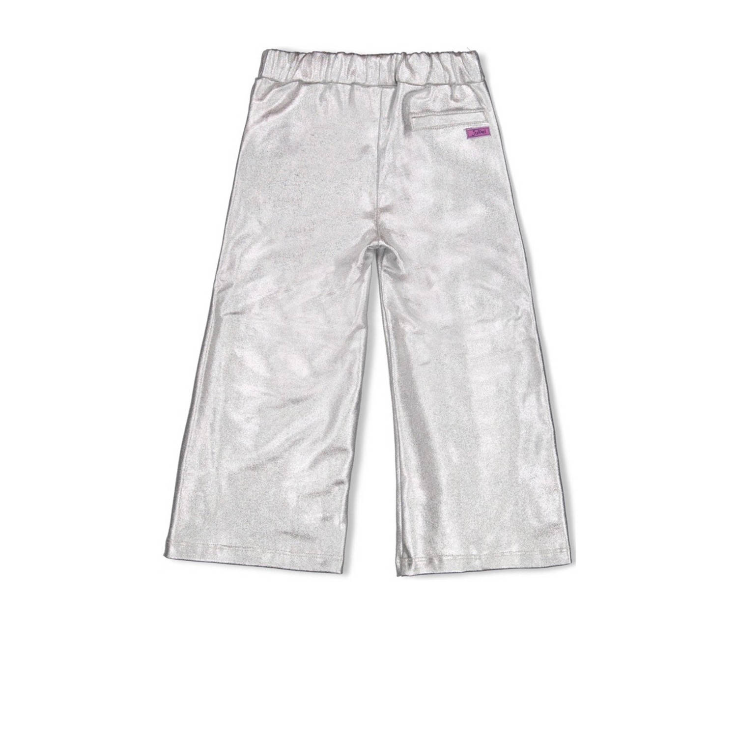 Jubel wide leg casual broek zilver