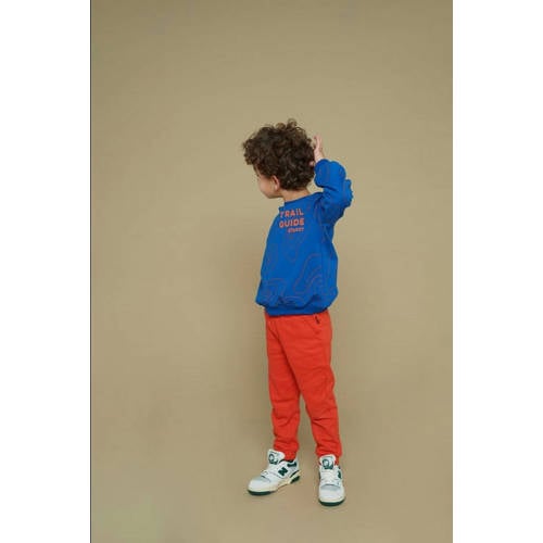 Sturdy sweater oranje/blauw Chasing trails afbeelding
