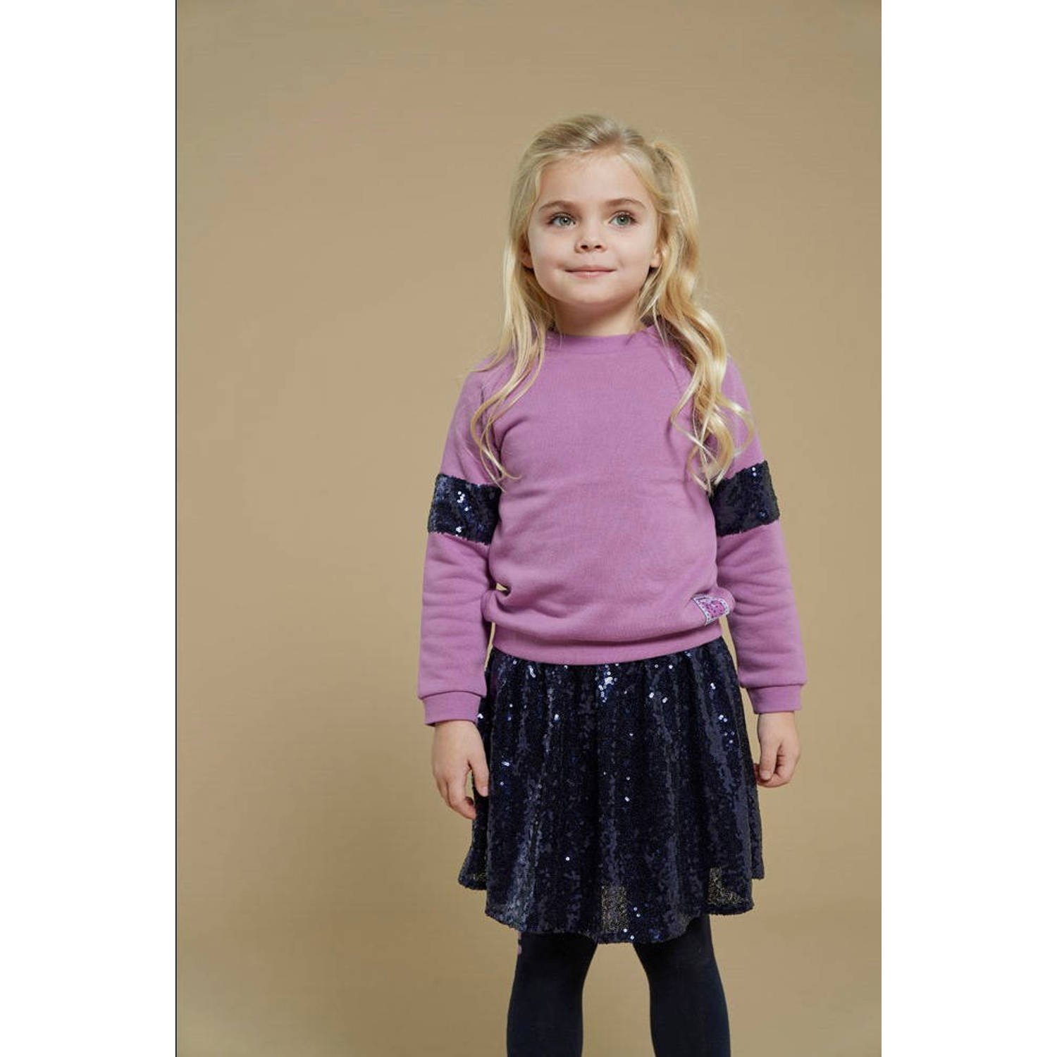 Jubel sweater roze met pailletten