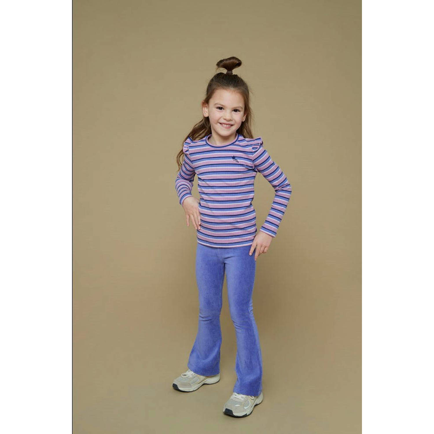 Jubel fluwelen flared broek lila