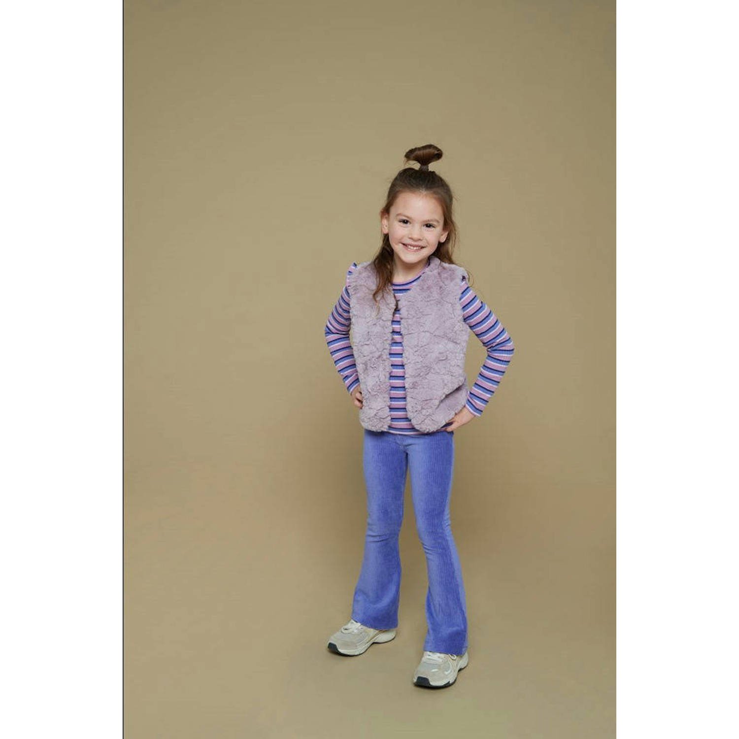 Jubel fluwelen flared broek lila