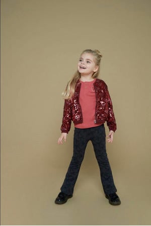 flared broek antraciet Queen Of Hearts