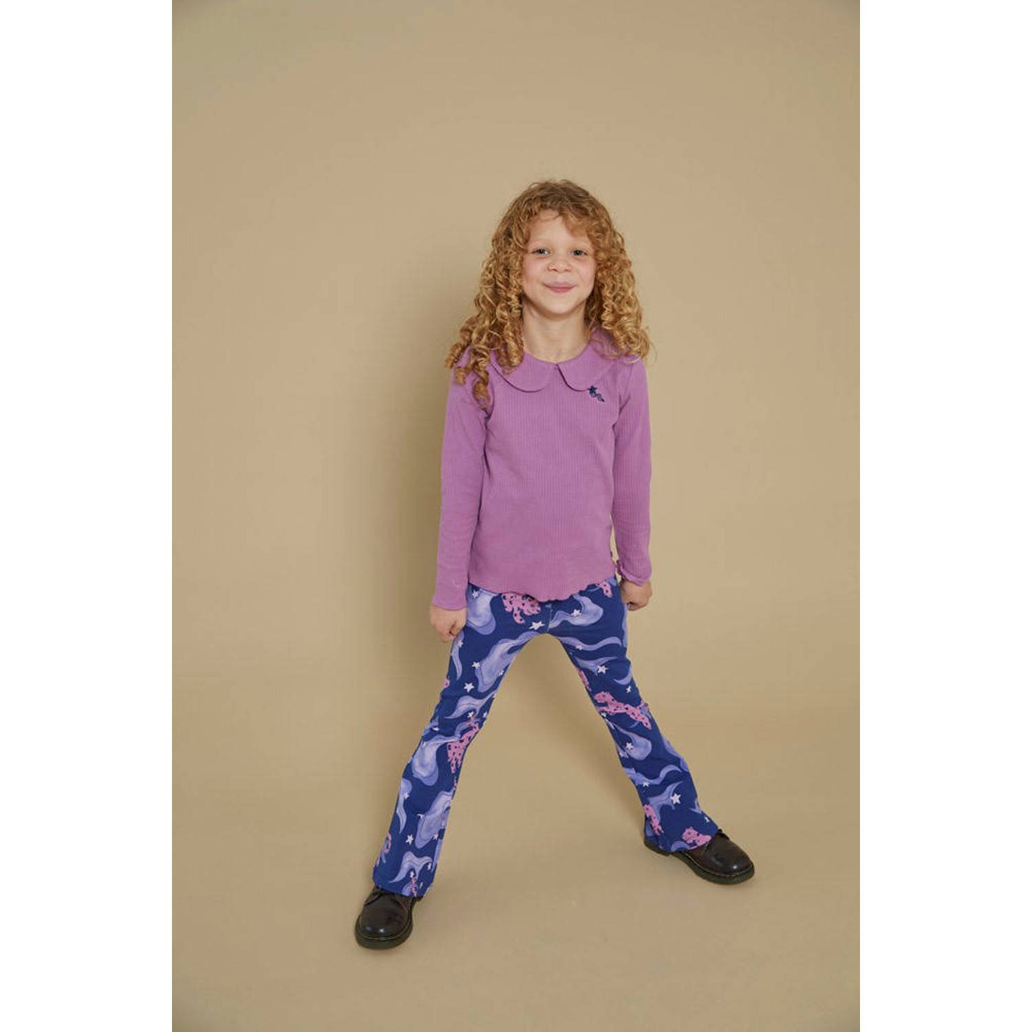 Jubel flared broek donkerblauw
