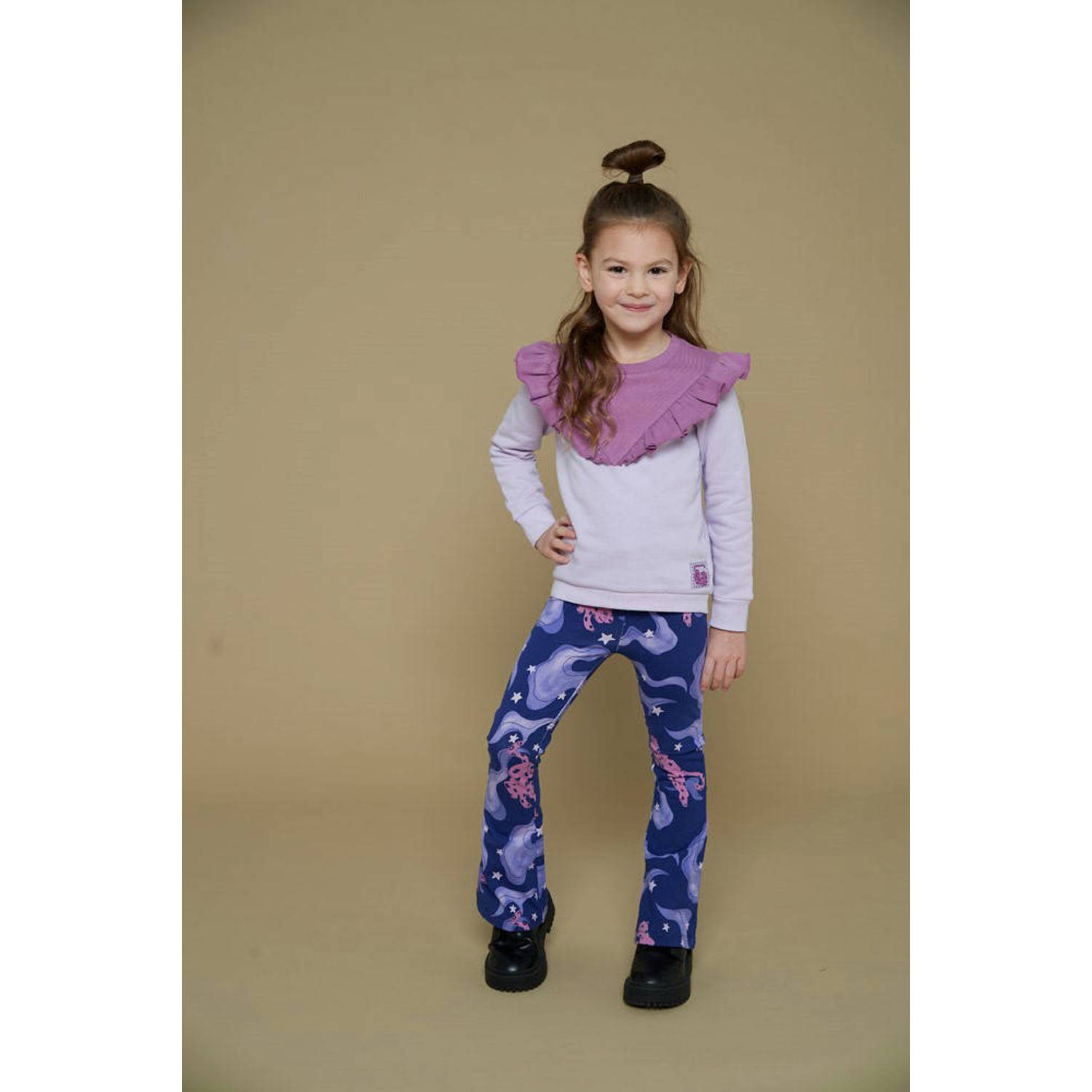 Jubel flared broek donkerblauw