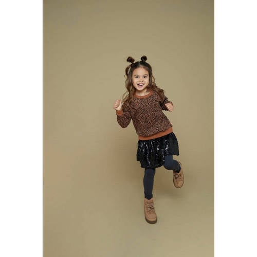 Jubel sweater bruin/zwart Queen Of Hearts afbeelding