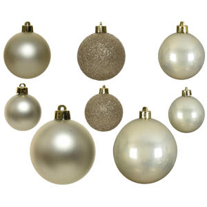 Kerstballen polystyreen parel - 26 stuks  (ø10 cm)