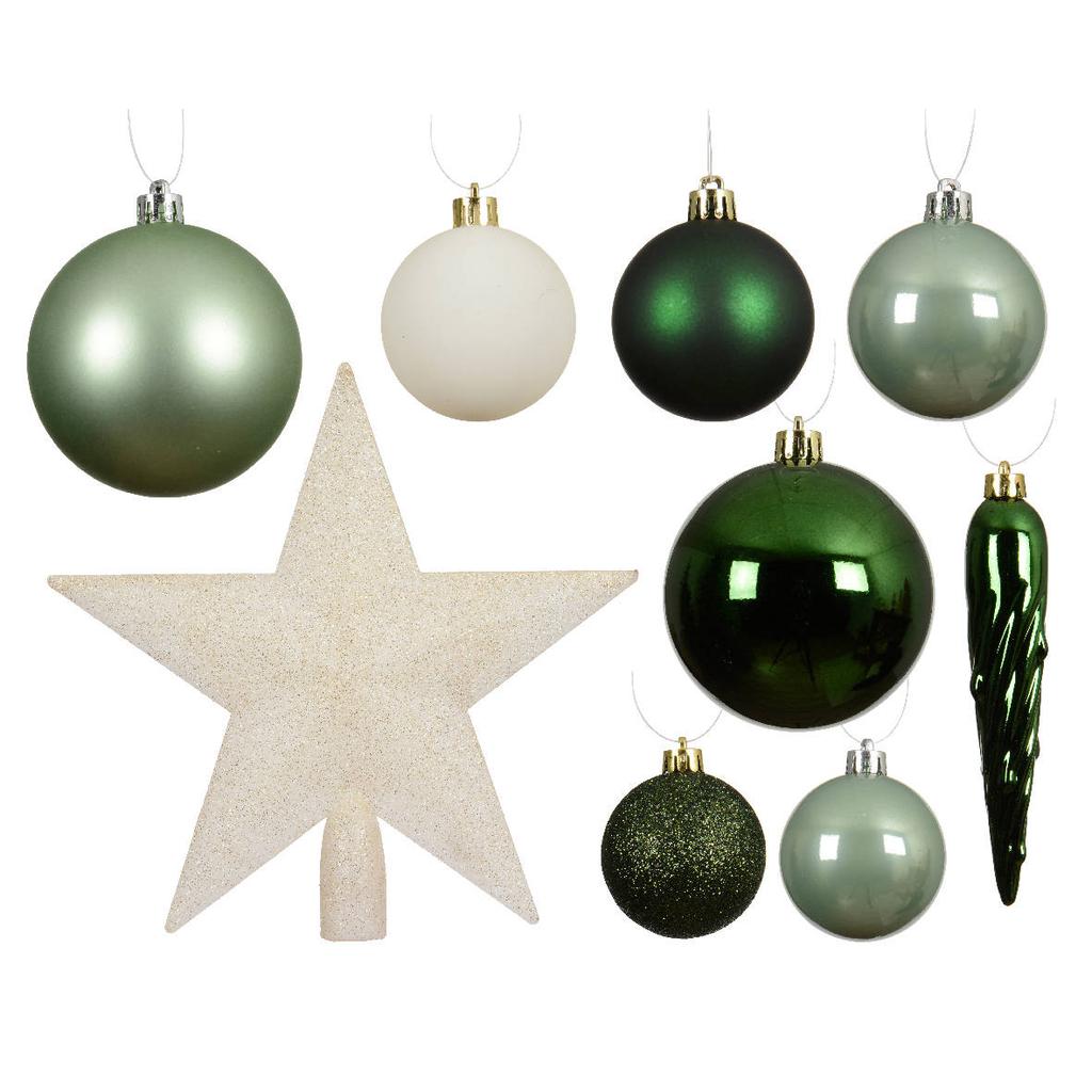 Decoris Mix polystyreen assortie mix - 30 stuks (ø8 cm)