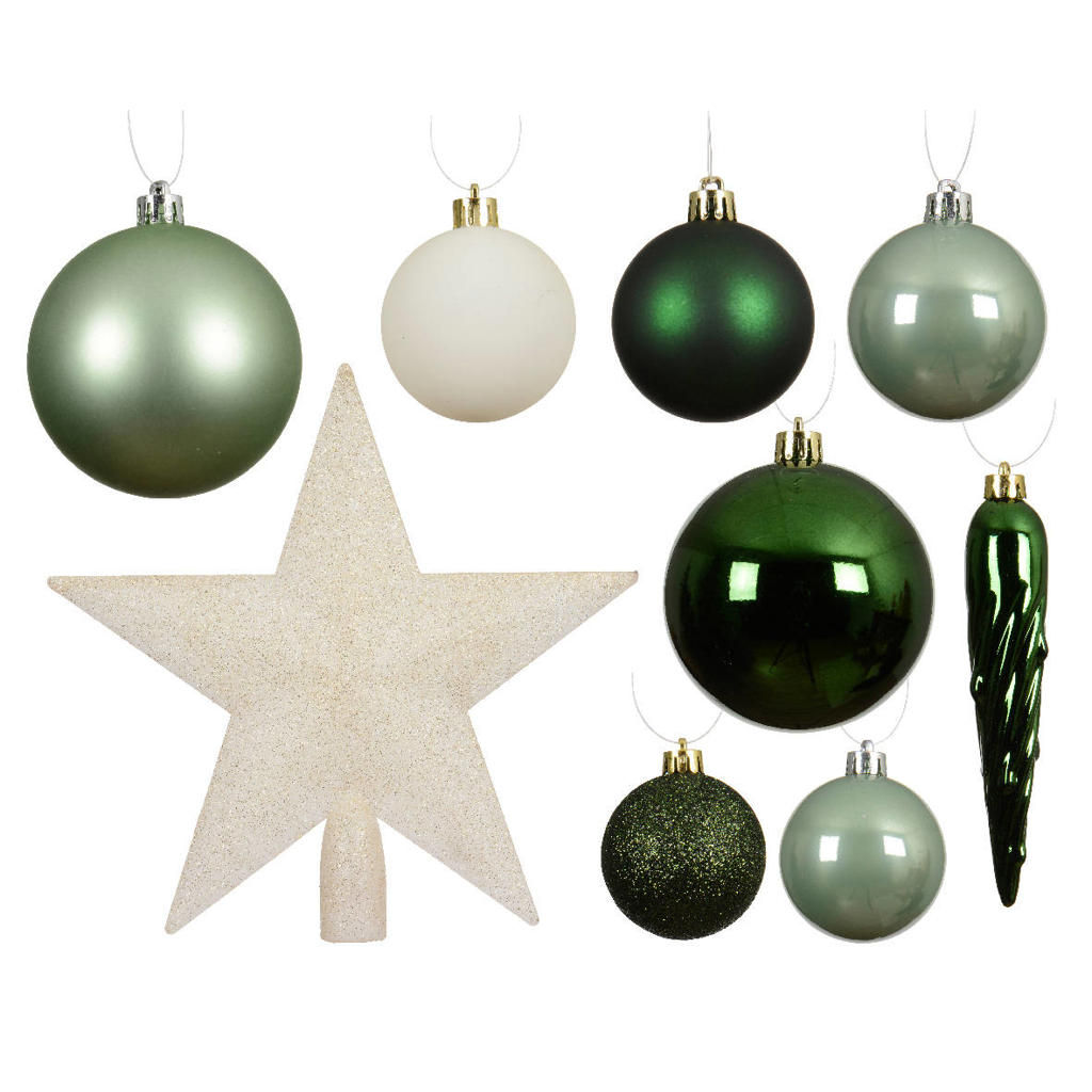 Decoris Mix polystyreen assortie mix - 30 stuks (ø8 cm)
