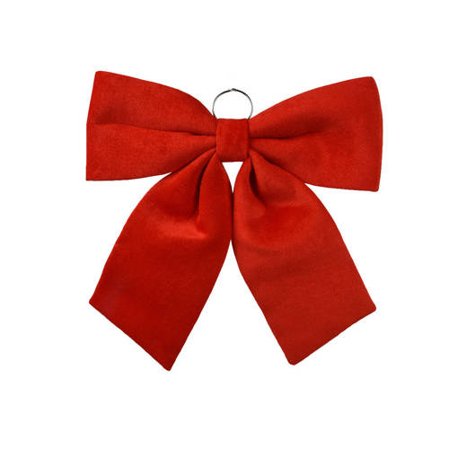 Decoris Strik polyester rood kerstrood afbeelding