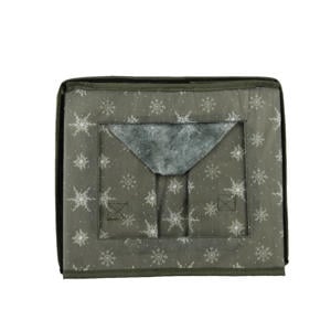 Opbergbox polyester groen/wit