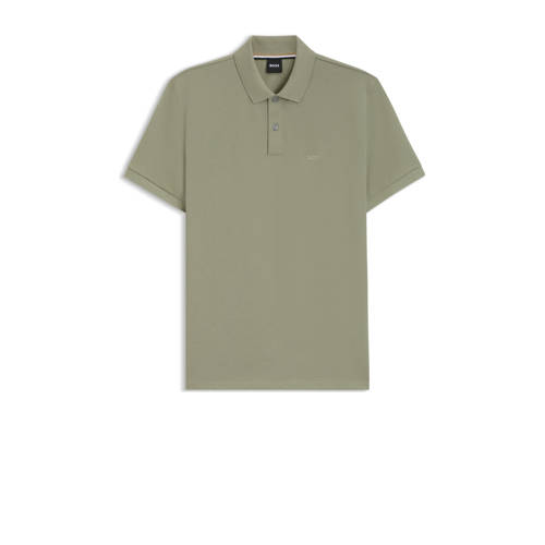 BOSS slim polo PALLAS olijfgroen afbeelding