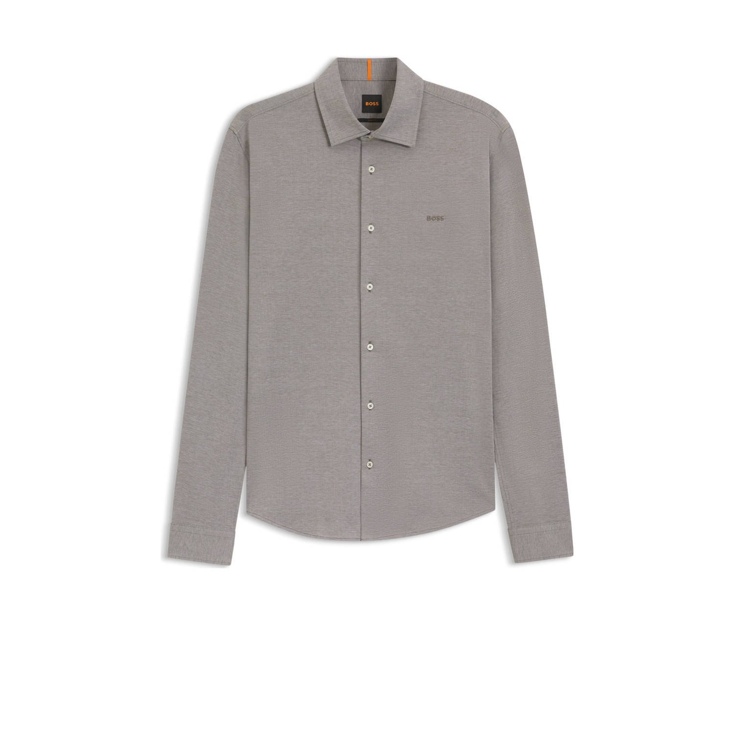 BOSS slim overhemd Mysoft grijs