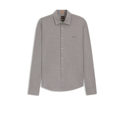 BOSS slim overhemd Mysoft grijs afbeelding