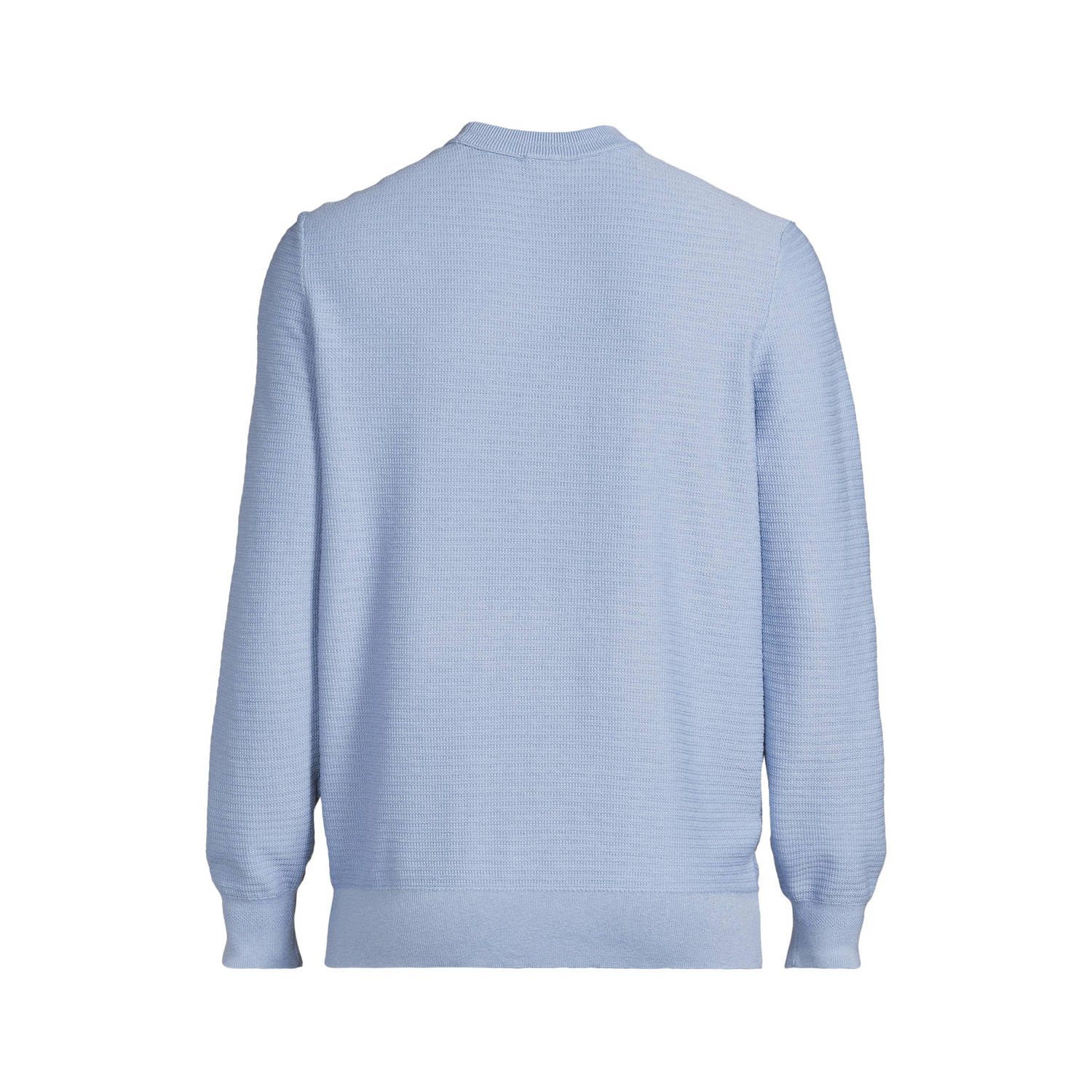 BOSS trui fijn gebreid blauw