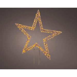 LED kerst tuinsteker ster - buiten - klassiek wit