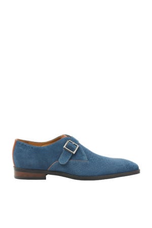 Bregenz suède gespschoenen blauw