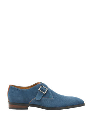Bregenz suède gespschoenen blauw