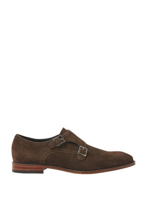 Madison suède gespschoenen bruin