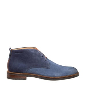 Boston suède veterschoenen blauw