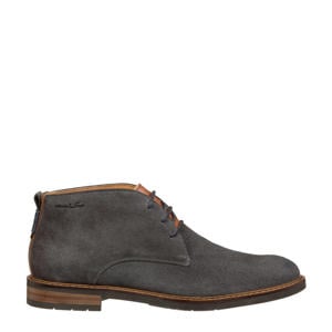 Boston suède veterschoenen donkergrijs